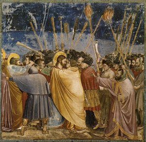 No. 31 Scenes From The Life Of Christ: 15. The Arrest Of Christ (kiss Of Judas) — Giotto Di Bondone