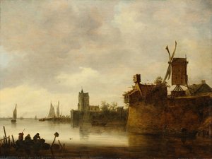River Landscape With Windmill — Jan Josephszoon Van Goyen