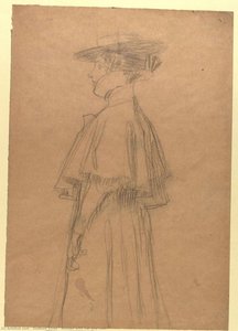Woman With Hat And Coat — Gustav Klimt