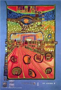A Street For Survivors — Friedensreich Hundertwasser, Expressionism