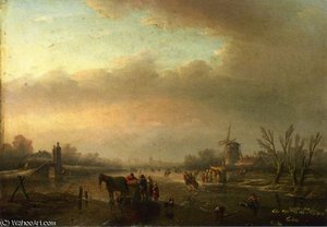 Skaters on a frozen Canal