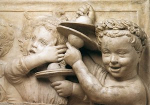 Cantoria: Fourth Bottom Relief (detail) — Luca Della Robbia