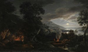 Cain And Abel Bringing Their Sacrifices — Claude-joseph Vernet
