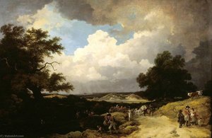 A Distant Hail Storm Coming On, And The March Of Soldiers With Their Baggage — Philip James De Loutherbourg