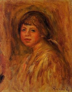 Head Of A Young Woman — Pierre-auguste Renoir