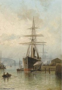 The Bustling Port Of Rotterdam — Cornelis Christiaan Dommelshuizen