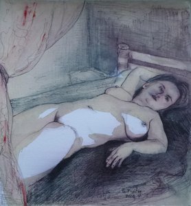 Gabriele On The Bamboo Bed 2 — Gazmend Freitag