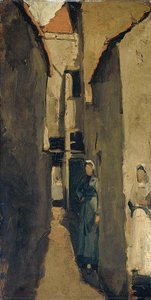 Neighborhood Street in The Hague or Scheveningen, George Hendrik Breitner, c. 1880 - c. 1923