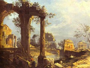 Capriccio - View With Ruins — Canaletto
