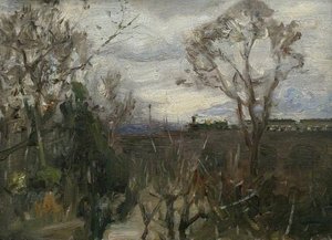 Trees And Hanwell Viaduct — Henry Scott Tuke