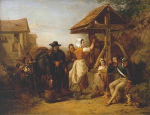 The Tired Soldier Resting At A Roadside Well — Frederick Goodall