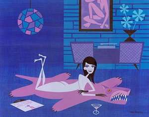 She Digs Mancini — Josh Agle