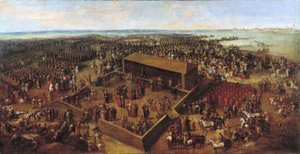 English Wettin's election as Polish King Polski Elekcja Wettina na króla polskiego Alternative title(s) English The free election of Augustus II at Wola, outside Warsaw, in 1697 Polski Elekcja Augusta II Sasa na Woli pod Warszawą w dniu 27 IX 1697