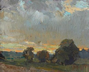 Landscape With Evening Sky — Sir William George Gillies