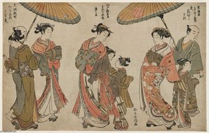 Courtesans Of The Three Cities — Suzuki Harunobu