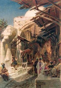 The Bazaar Near The Damascus — Carl Haag