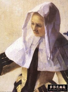 Young Woman With A Water Jug (detail) — Johannes Vermeer, Dutch Golden Age