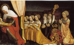Ottilie Von Katzenelnbogen With Her Daughters — Hans Baldung
