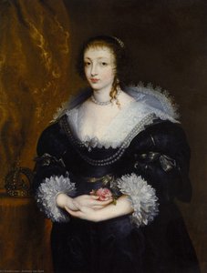 Portrait Of Queen Henrietta Maria — Sir Anthony Van Dyck, Baroque