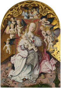 The Virgin And Child With Musical Angels — Maitre De Saint Barthelemy