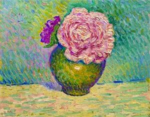 Fleur Rose Dans Un Vase — Jean Dominique Antony Metzinger