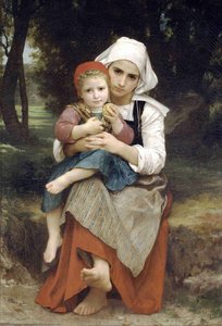 Breton Brother And Sister — William-adolphe Bouguereau, Contemporary Realism