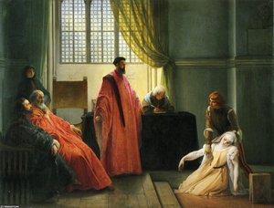 Valenza Gradenigo Before The Inquisitor — Francesco Hayez