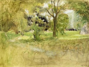 Trees In A Field — Jean-édouard Vuillard, Post-impressionism