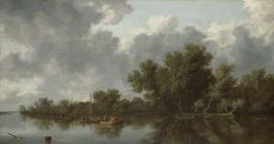 River Scene — Salomon Van Ruysdael