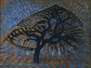 Apple Tree, Pointillist Version — Piet Mondrian, Pointillist Abstraction