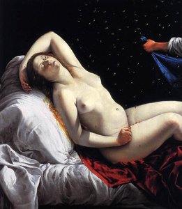 Danaë (detail) — Artemisia Gentileschi, Baroque