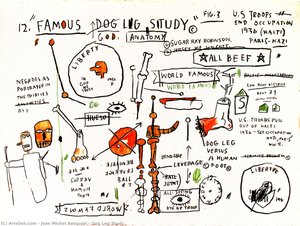 Dog Leg Study — Jean Michel Basquiat