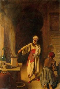 Rhazes, Persian Physician And Alchemist, In His Laboratory At Baghdad (originally Titled By The Artist 'rhazes, Arab Physician And Alchemist, In His Laboratory At Baghdad') — Ernest Board