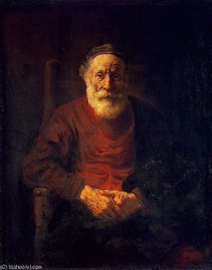 Portrait Of An Old Man In Red, Circa — Rembrandt Van Rijn, Dutch Golden Age