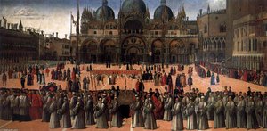 Procession In Piazza San Marco — Gentile Bellini, Renaissance Painting