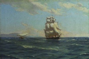 Off The Canaries (british Cruiser 'auxiliary Steam') — Thomas Jacques Somerscales