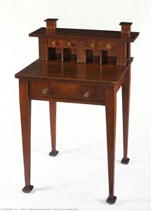 Small Oak Writing Desk — Arthur Heygate Mackmurdo