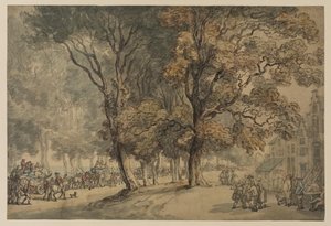 Guards Marching Through Holland — Thomas Rowlandson