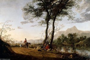 A Road Near A River — Aelbert Jacobsz Cuyp