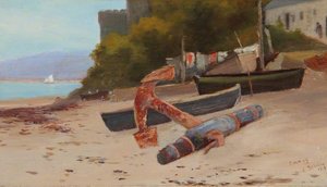 Beach By Conway Castle — Joseph Vickers Deville