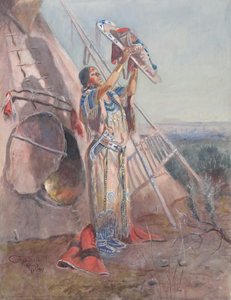 Sun Worship In Montana — Charles Marion Russell