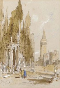 Galata, Constantinople — Edward Lear
