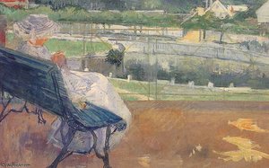Lydia Seated On A Porch Crocheting — Mary Stevenson Cassatt