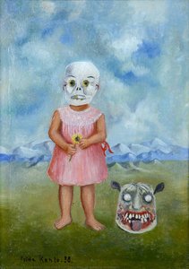 Girl With Death Mask [niña Con Máscara De Calavera] — Frida Kahlo