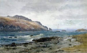 Manana Island And Monhegan Harbor, March — Samuel P. R Triscott