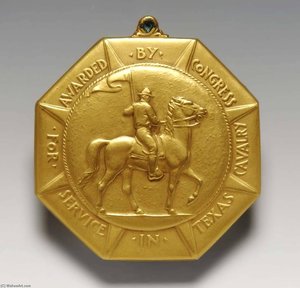 Texas Cavalry Medal (obverse) — Anthony De Francisci, Neoclassicism
