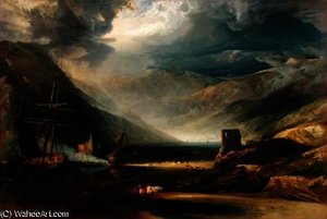 A Storm Passing Off On The Coast Of Merionethshire — Anthony Vandyke Copley Fielding