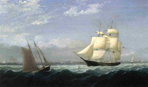 Ships In Boston Harbor — Fitz Henry Lane