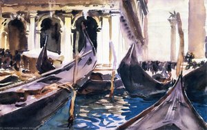 The Piazzetta, Venice — John Singer Sargent, Realism