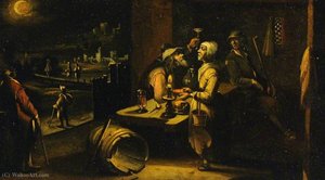 A Man and Woman at Table